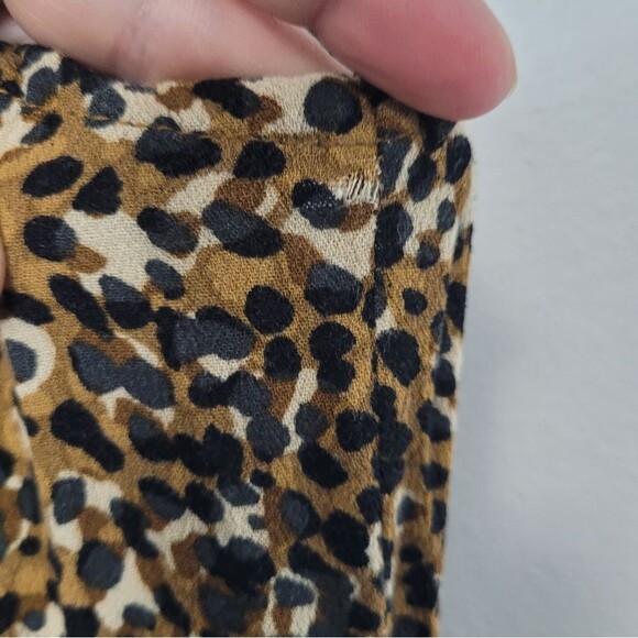 Old Navy Cheetah Animal Print Midi Soft Crepe Tie Front Dress Size Xl - Picture 9 of 9